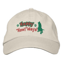 Happy Howlidays Embroidered Hat