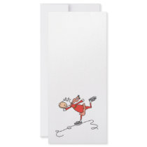 happy ice skating cow customized rack card
