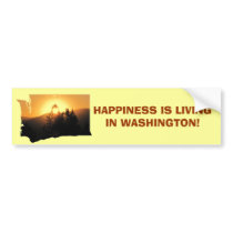 Happy in Washington State Bumper Stickers
