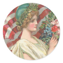 Happy Independence Day Round Sticker