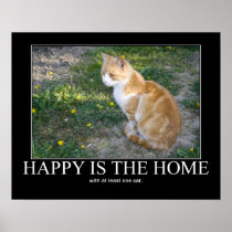 Happy is the Home Cat Artwork posters