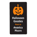 Happy Jack o lantern Halloween kitchen label