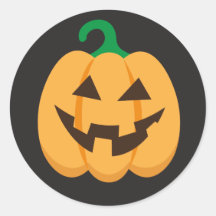 Happy Jack o Lantern pumpkin Halloween stickers