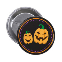 Happy Jack o Lantern pumpkins Halloween buttons
