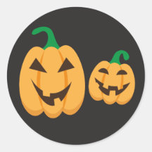 Happy Jack o Lantern pumpkins Halloween stickers