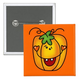Happy Jack O Lantern Tshirts and Gifts 2 Inch Square Button