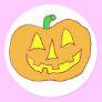Happy Jack O'Lantern Round Stickers