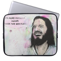 Happy Jesus laptop sleeves