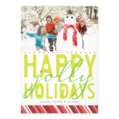 Happy Jolly Holiday Photo Card