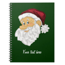 Happy, jolly Santa face spiral notebook notebooks