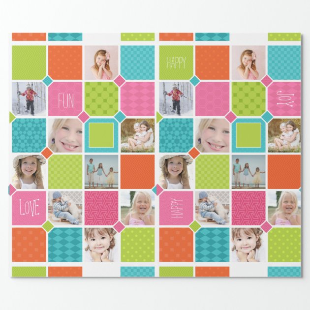 Happy Joyful Fun Photo Wrapping Paper