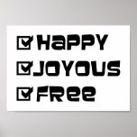 Happy Joyous Free Poster