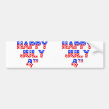 Happy July 4th Bumper Stickers