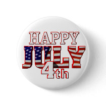 Happy July 4th button