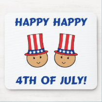 Happy July 4th mousepads by Scrappintwins Happy July 4th mousepads