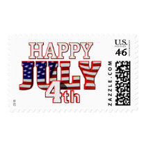 Happy July 4th postage