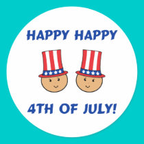 Happy July 4th stickers by Scrappintwins Happy July 4th stickers