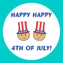 Happy July 4th stickers by Scrappintwins Happy July 4th stickers