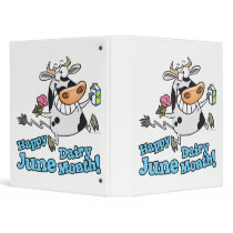 happy june dairy month funny cartoon cow binder