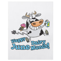happy june dairy month funny cartoon cow personalized flyer