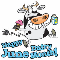 happy june dairy month funny cartoon cow photo sculpture