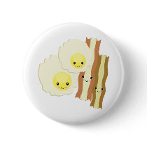 happy kawaii  breakfast buttons