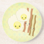 happy kawaii  breakfast coasters