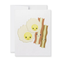 happy kawaii  breakfast personalized invitation