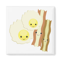 happy kawaii  breakfast fridge magnet