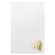 happy kawaii  breakfast custom stationery