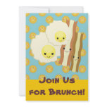 happy kawaii  eggs bacon brunch breakfast custom invitations