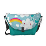 happy kawaii rainbow and cloud sky pattern courier bags