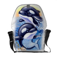 Happy Killer Whales Commuter Bag