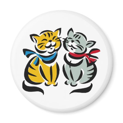 Happy Kittens Fridge Magnet