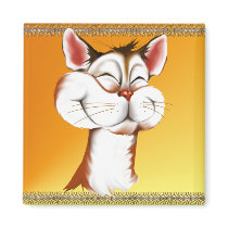 Happy Kitty Face Magnet magnets