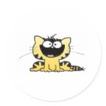 Happy-Kitty Round Sticker