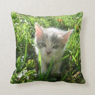 Happy Kitty Throw Pillow