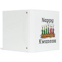 Happy Kwanzaa Candles Vinyl Binders