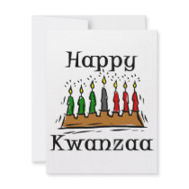 Happy Kwanzaa Candles Custom Invitation