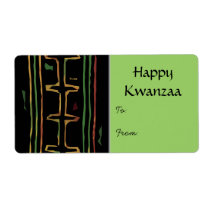 Happy Kwanzaa Gift Tag Labels