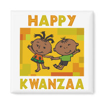 Happy Kwanzaa magnets by holiday_tshirts Happy Kwanzaa magnets