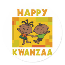Happy Kwanzaa stickers by holiday_tshirts Happy Kwanzaa stickers