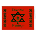 Happy Kwazza Blessings African-American Africa Greeting Cards