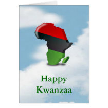 Happy Kwazza Blessings African-American Africa Greeting Card
