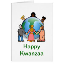Happy Kwazza Blessings African-American Africa Greeting Cards