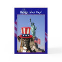 Happy Labor Day Boxer greeting card