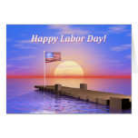 Happy Labor Day Dock Greeting Cards