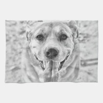 Happy Labrador dog kitchen Tea towel kitchen towels