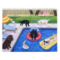 Happy Labradors Calendar 2014 A
