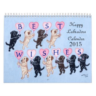 Happy Labradors Calendar 2015 New